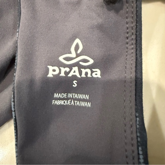 prAna Saxon Racerback Halter Asymmetrical Dress Womens Small Navy Blue Striped - Picture 10 of 10